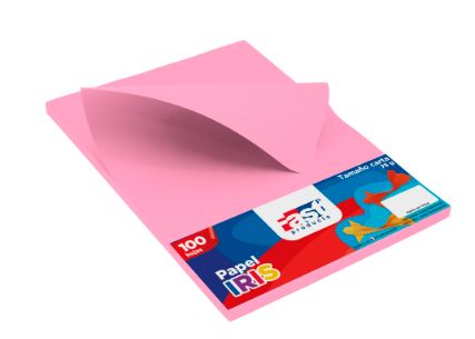 PAPEL BOND CARTA ROSADO FLUORESCENTE 75 GMS P/100 (16621-R)
