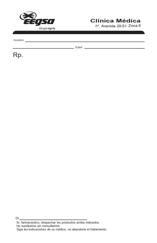 RECETARIO EEGSA B/50