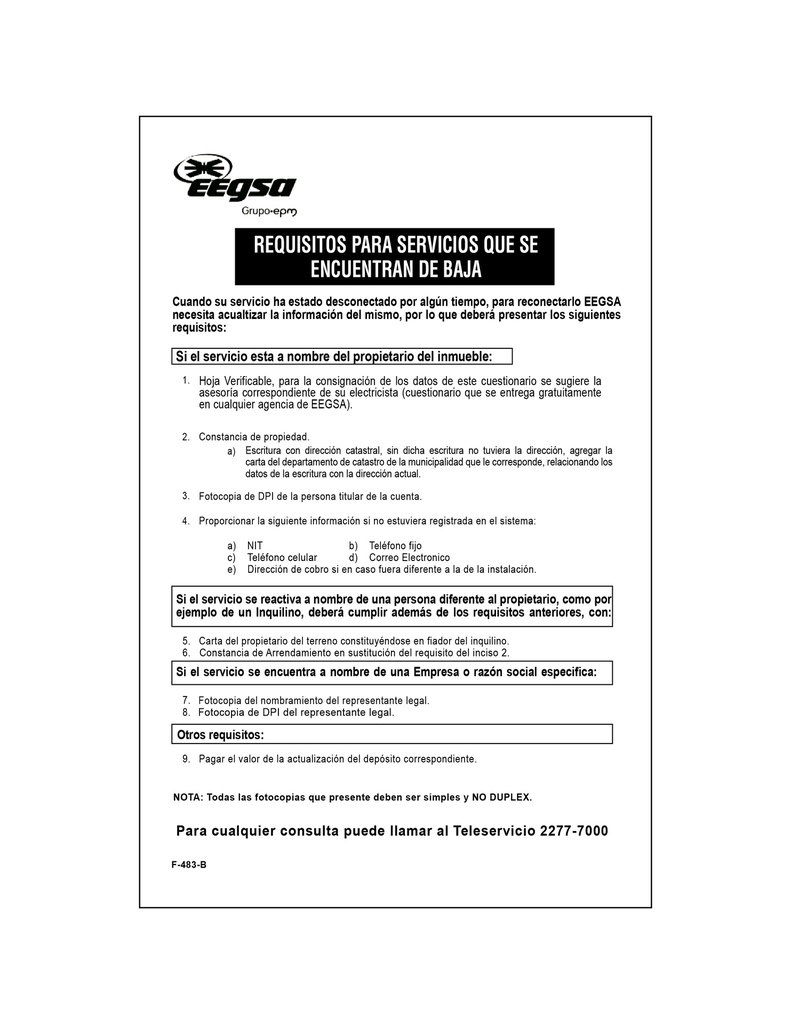 Requisitos F-483-B BAC