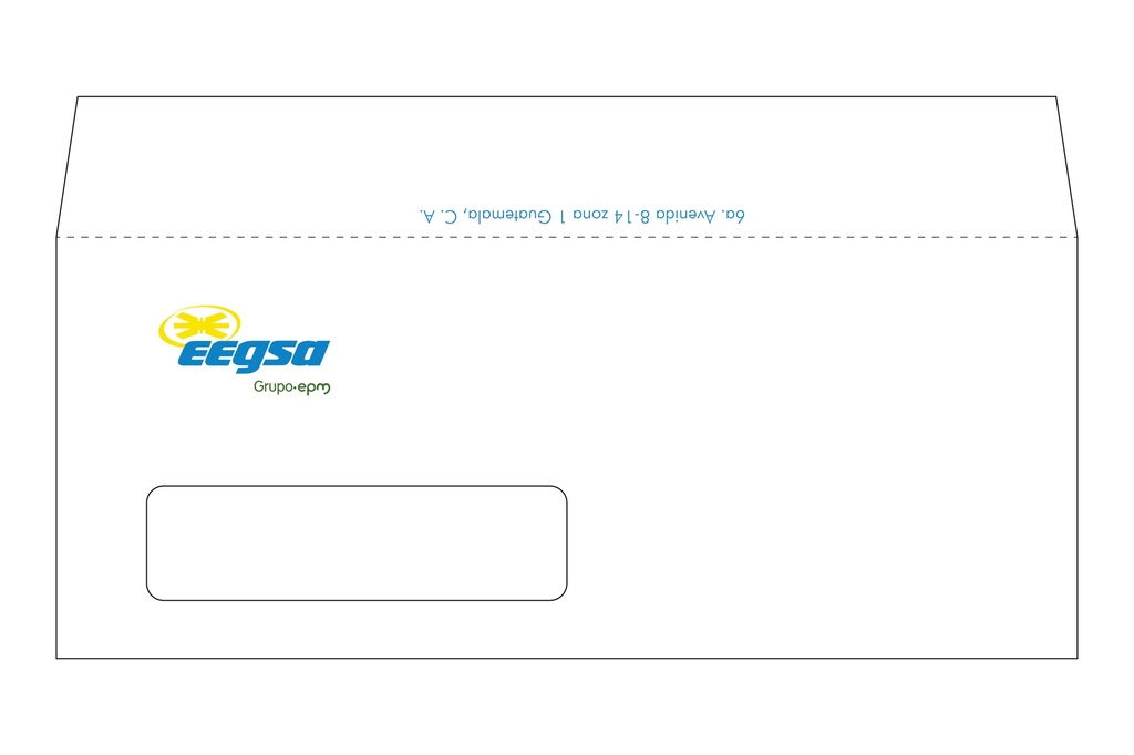 SOBRE OFICIO CON VENTANA EEGSA