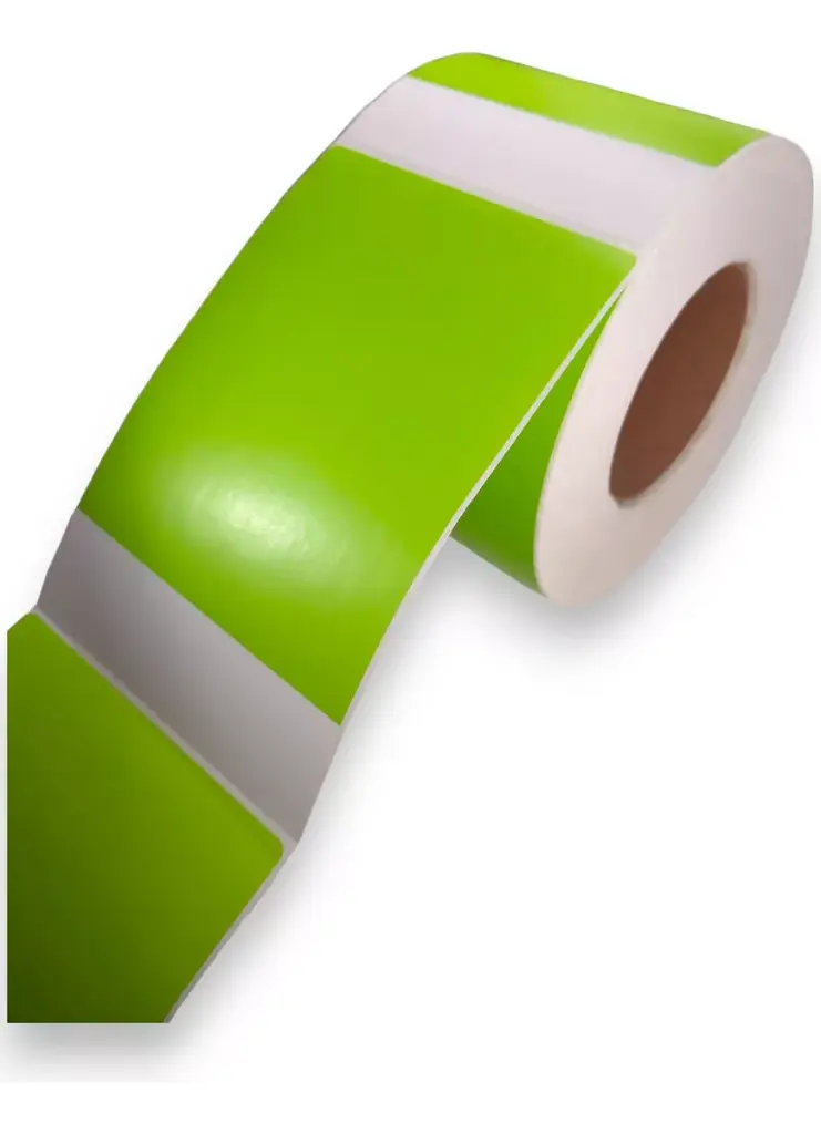 ETIQUETA 2"X1" TD COLOR VERDE/BLANCA ROLLO 5,000