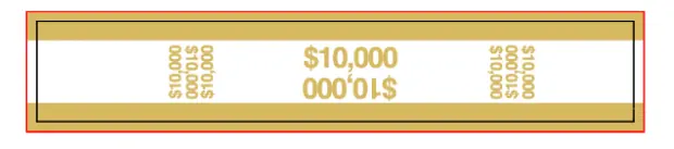 PRECINTO TROQUELADO $.10,000 DOLARES  BAM P/100