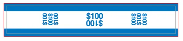 PRECINTO TROQUELADO $.100 DOLARES BAM P/100