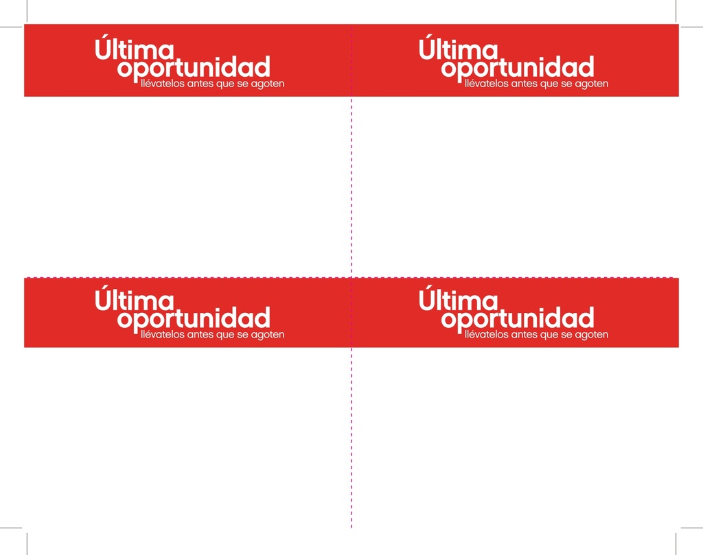 HABLADOR ROJO ULTIMA OPORTUNIDAD 860562 1/4 HORIZONTAL P/100