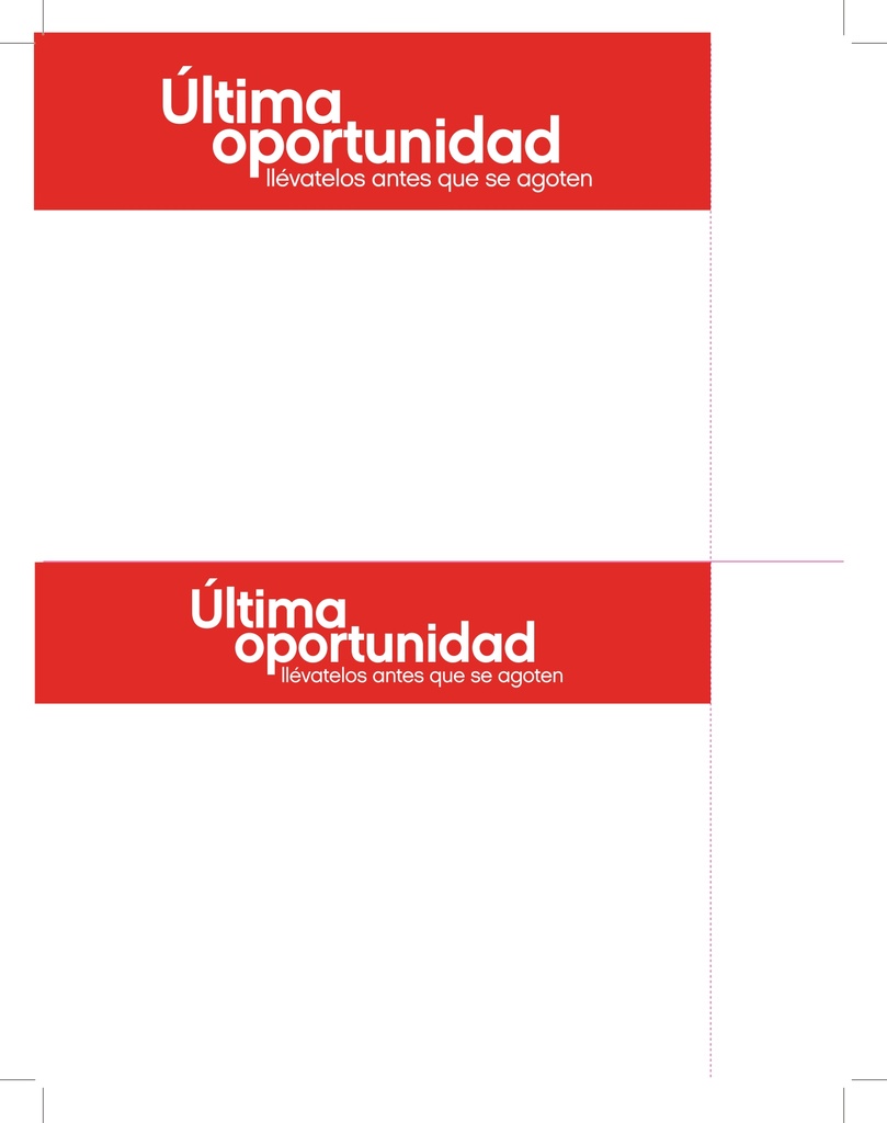 HABLADOR ROJO ULTIMA OPORTUNIDAD 861071 1/2 CARTA P/100