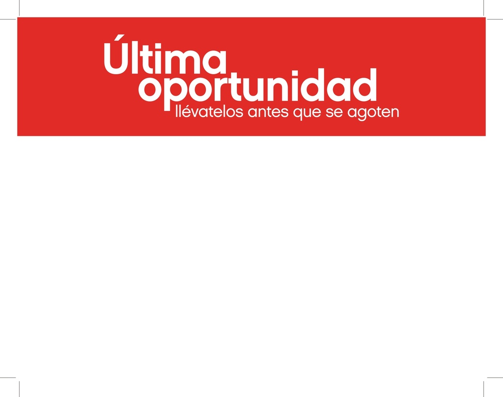 HABLADOR ROJO ULTIMA OPORTUNIDAD 861074 CARTA P/100