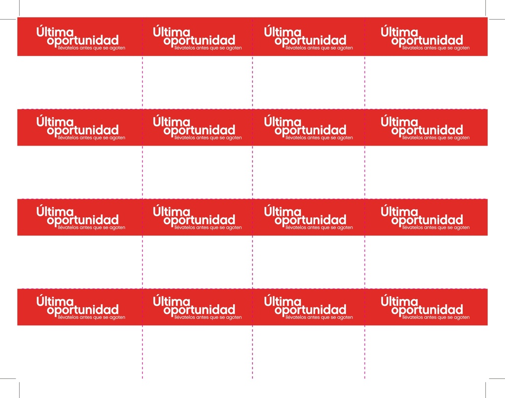 HABLADOR ROJO ULTIMA OPORTUNIDAD 888518 1/16 HORIZONTAL P/100