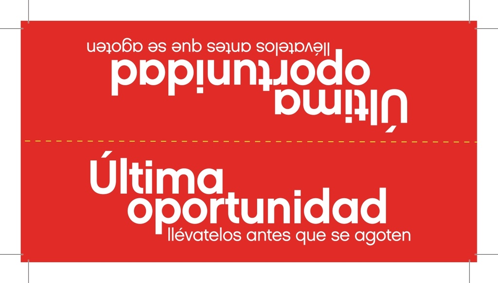 HABLADOR ROJO ULTIMA OPORTUNIDAD ENCABEZADO MEDIA CARTA P/100