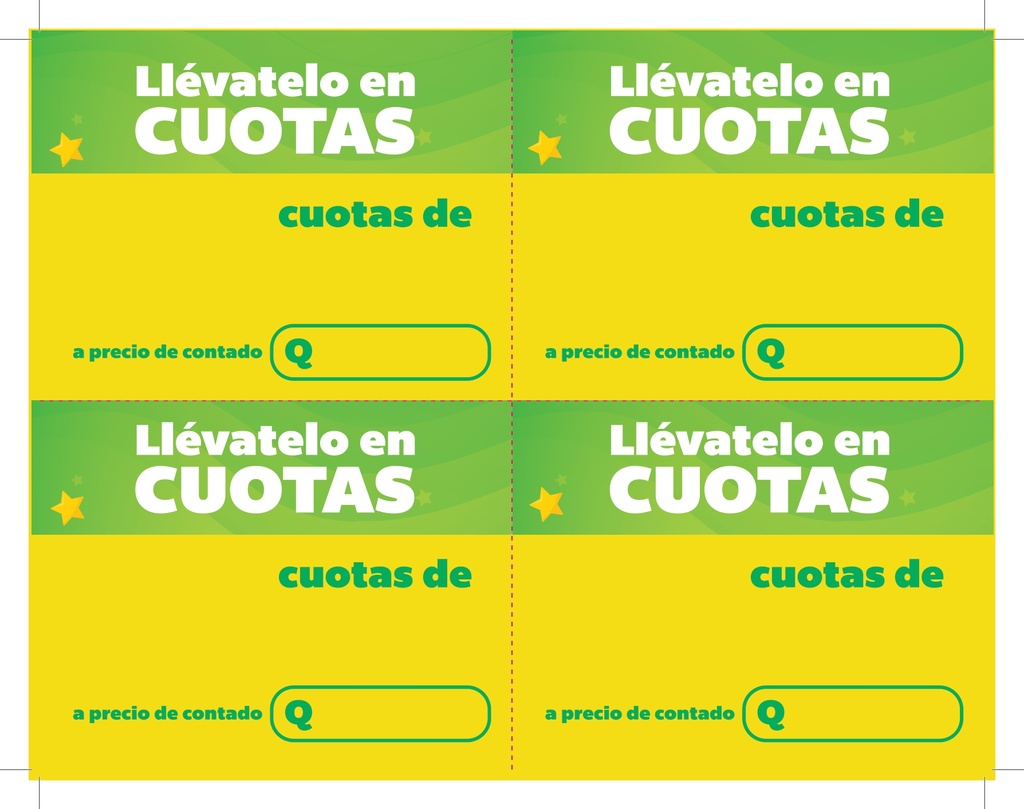 HABLADOR JUGUETON LLEVATELO EN CUOTAS  1/4 HORIZONTAL P/100