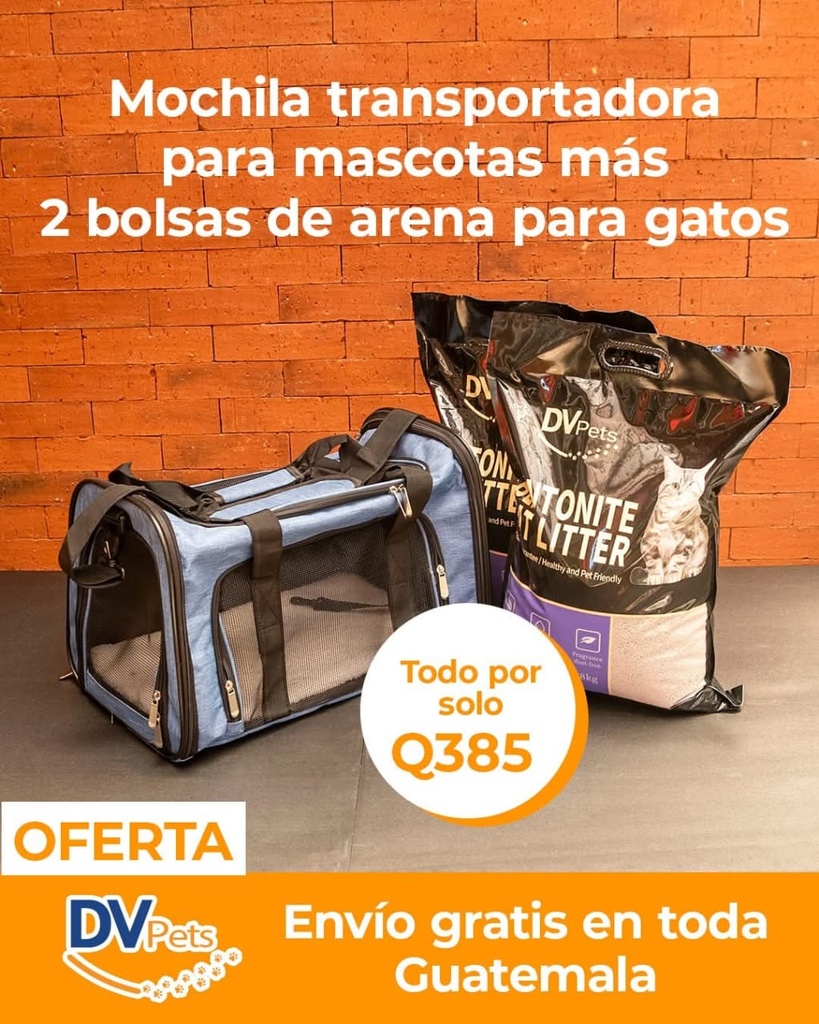 DOS BOLSAS DE ARENA PARA GATO + MOCHILA GRATIS (copia)