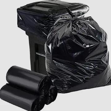 BOLSA DE PLASTICO P/BOTE PAPELERO 18X19X2.5 PLG. (NEGRA)R/20