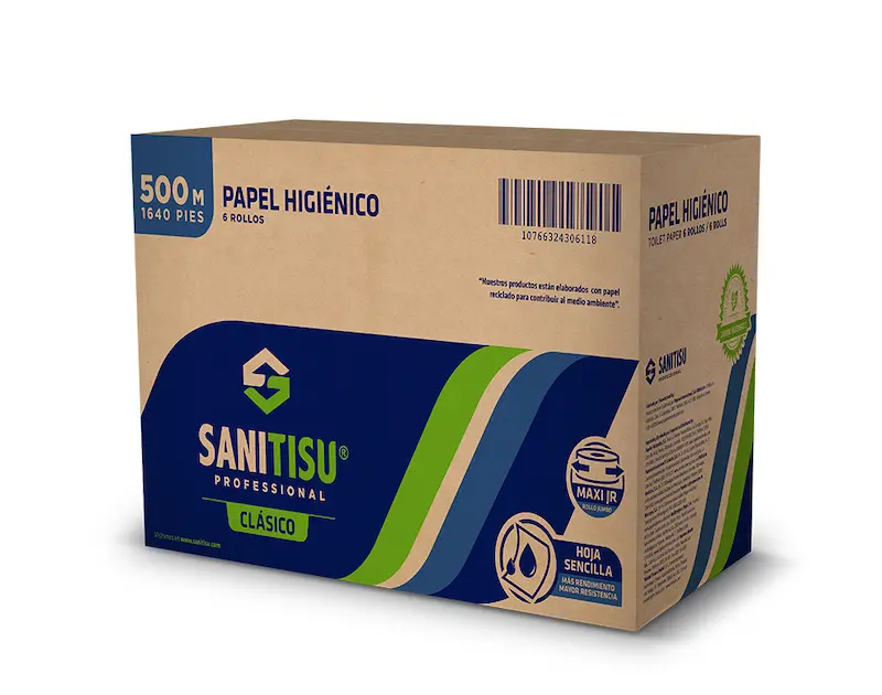 PAPEL HIGIENICO SANITISU 500 MTS. ROLLO (CAPT050058)