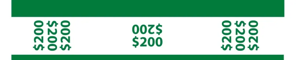 PRECINTOS DE $.200.00 BAC COLOR VERDE CIENTO