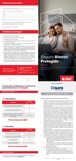 Contrato Ahorro Protegido BAC P/100