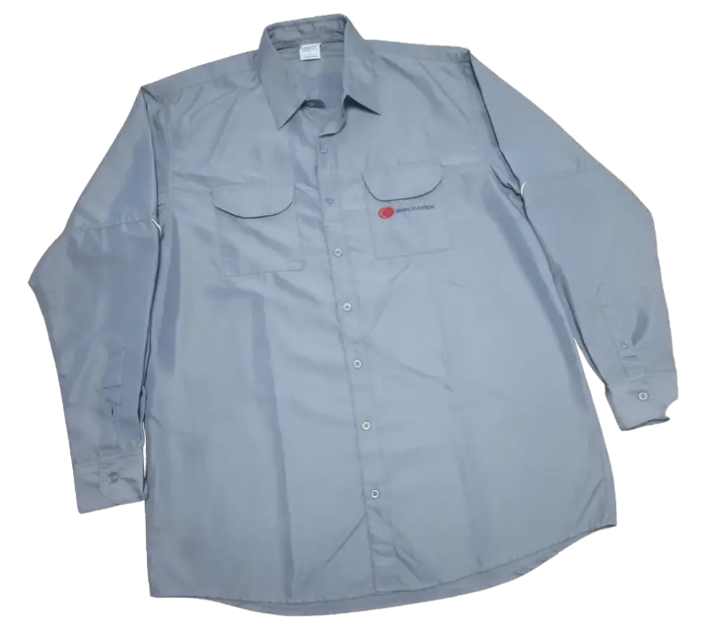 CAMISA COLUMBIA GRIS BCO DE ANTIGUA MANGA LARGA  TALLA XL