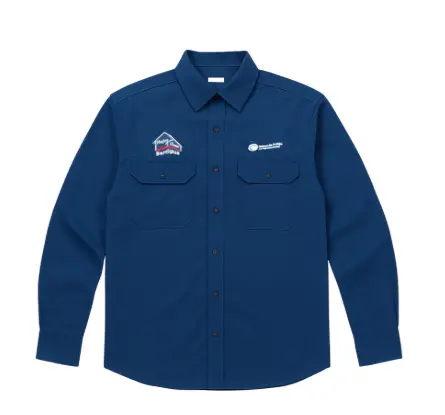 BLUSA AZUL MEJOR CASA BCO DE ANTIGUA MANGA LARGA  TALLA SMALL 