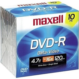[COM132] DVD+R 4.7 GB MAXELL DE 10 UNI. MAXELL