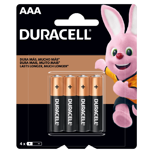 [COM475] BATERIAS ALCALINAS AAA DURACELL B/4
