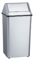 [LIM758] BASURERO ACERO INOX CON TAPA DE 49 LTS. BRADLEY