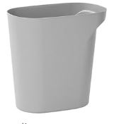 [LIM974] BASURERO PLASTICO GRIS DE 6 GALONES UNIDAD