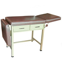 [MED263] MESA DE EXAMEN DE 2 GAVETAS CON ESTRIBO