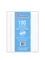 [OFI1576] HOJAS LINEAS TAMAÑO CARTA  P/100