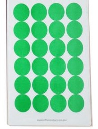 [OFI1583] ETIQUETA CIRCULAR AVERY 3/4" VERDE 20H