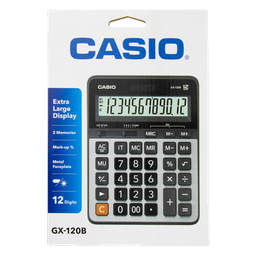 [OFI1603] CALCULADORA CASIO GX 120B W DC 12 DIGITOS