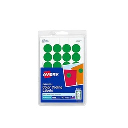 [OFI1644] ETIQUETAS AVERY 5463 REDONDAS 3/4" DIA. 