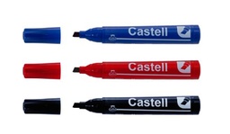 [OFI1714] MARCADOR PERMANENTE CASTELL (NEGRO/AZUL/ROJO) (50985)