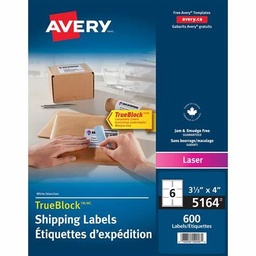 [OFI1841] ETIQUETA AVERY 5164 3 1/3X 4" 600 ETIQUETAS 