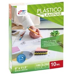[OFI1921] PLASTICO PARA LAMINAR CARTA FAST CX100  9″X11.5″ (10 MIL) (14511)