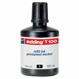 [OFI1937] TINTA PERMANENTE NEGRA EDDING T-100 DE 100 ML.