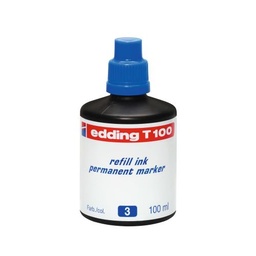 [OFI1938] TINTA PERMANENTE EDDING T-100 DE 100 ML AZUL
