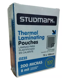 [OFI2117] LAMINA TERMICA STUDMARK DE 70*100MM (175 MICRAS)