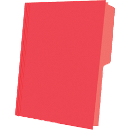 [OFI249] FOLDER INTERIOR CARTA COLOR ROJO