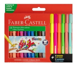 [OFI326] ESTUCHE MARCADORES FABER CASTELL 18/COL  555336 (17337)
