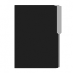[OFI586] FOLDER INTERIOR OFICIO COLOR  NEGRO