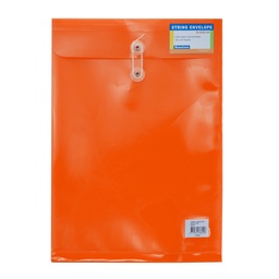 [OFI653] FOLDER PLASTICO C/PITA OFICIO NARANJA 