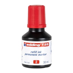 [OFI663] TINTA P/MARCADOR PERMANENTE ROJO T-25 30 