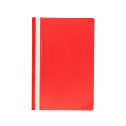 [OFI673] FOLDER PLASTICO T/OFICIO ROJO METALICO