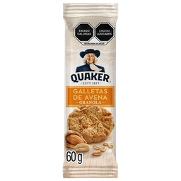 [CAF906] GALLETA QUAKER AVENA GRANOLA PAQUETE